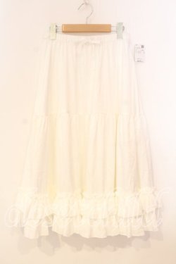 画像1: axes femme kawaii / ミディフリルペチスカート M シロ O-25-12-29-050-AX-SK-OW-OS