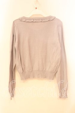 画像2: axes femme / レースデザインニットカーデ M グレー O-25-12-29-052-AX-TO-OW-OS