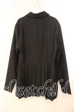 画像3: LISTEN FLAVOR / トレンチ風プリーツジャケット  ブラック O-25-12-29-054-PU-JA-OW-OS