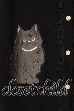 画像2: axes femme kawaii / 猫会ニットカーデ M クロ O-25-12-29-057-AX-TO-OW-OS