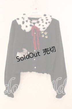 画像1: axes femme Kawaii / 101匹わんちゃんカーデ M クロ O-25-12-29-058-AX-TO-OW-OS