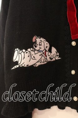 画像2: axes femme kawaii / 101匹わんちゃんカーデ M クロ O-25-12-29-058-AX-TO-OW-OS