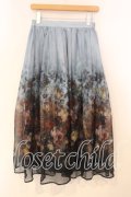 axes femme NOSTALGIE / ミスティローズ柄スカート  サックス O-25-12-29-063-AX-SK-IG-OS
