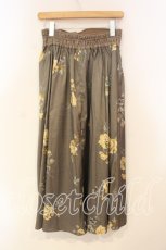 画像2: axes femme / ローズ柄ロングスカート  カーキブラウン O-25-12-29-065-AX-SK-IG-ZT392 (2)