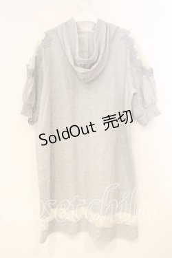 画像2: axes femme / ショルダーレースパーカーワンピース M グレー O-25-12-29-070-AX-OP-IG-ZT512