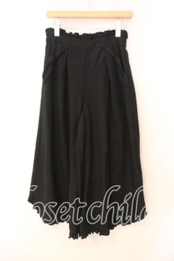 画像1: axes femme / 裾レースワイドパンツ  クロ O-25-12-29-074-AX-PA-IG-OS