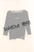 MILK / ロゴトップス  クロ O-25-12-29-087-ML-TO-OW-OS