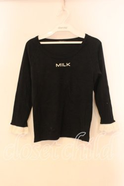 画像1: MILK / ロゴトップス  クロ O-25-12-29-087-ML-TO-OW-OS