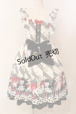 画像1: axes femme kawaii / 101匹わんちゃん/ワンピース M シロ×クロ O-25-12-29-007-AX-OP-OW-OS