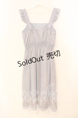 画像2: axes femme POETIQUE / ラビット苺柄ワンピース M ブルーグレー O-25-12-29-011-AX-OP-OW-OS