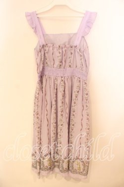 画像2: axes femme POETIQUE / ラビット苺柄ワンピース M ラベンダーピンク O-25-12-29-012-AX-OP-OW-OS