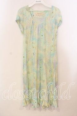 画像1: Franche Lippee / 総柄カットワンピース M グリーン O-25-12-29-014-LO-OP-OW-OS