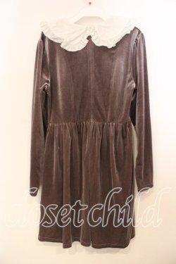 画像2: merry jenny / フリルカラーベロアワンピース F ラベンダー O-25-12-29-019-LO-OP-OW-OS