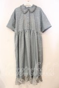 merry jenny / bearジャガードシャツワンピース F ブルー O-25-12-29-020-LO-OP-OW-OS