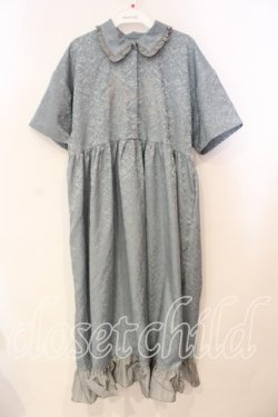 画像1: merry jenny / bearジャガードシャツワンピース F ブルー O-25-12-29-020-LO-OP-OW-OS