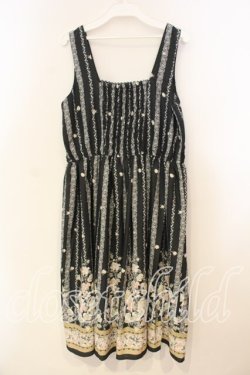 画像2: axes femme / バラパネル柄ワンピース M クロ O-25-12-29-021-AX-OP-OW-OS