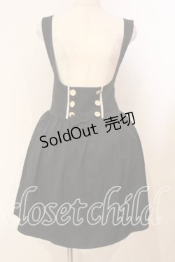 画像1: Amavel / リボンボタンスペンダースカート  ブラック O-25-12-29-003-CA-SK-IG-OS