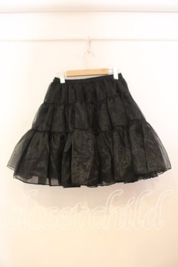 画像2: axes femme kawaii / オーガンジーパニエ M クロ O-25-12-29-024-AX-SK-OW-OS
