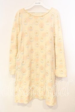 画像1: Franche Lippee / がまぐちねこワンピース M ミルク O-25-12-29-027-LO-OP-OW-OS