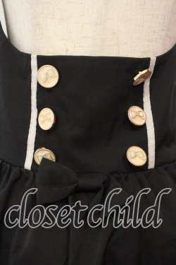 画像2: Amavel / リボンボタンスペンダースカート  ブラック O-25-12-29-003-CA-SK-IG-OS