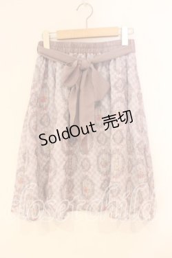 画像1: axes femme POETIQUE / ウサギ柄スカート M ラベンダー O-25-12-29-029-AX-SK-OW-OS