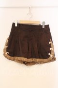 Emily Temple cute / プチリボンサテンショートパンツ  ブラウン O-25-12-29-031-ET-PA-OW-OS