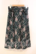 axes femme / フラワーパターンミドルスカート M グリーン O-25-12-29-032-AX-SK-OW-OS