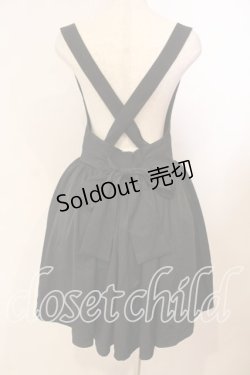 画像3: Amavel / リボンボタンスペンダースカート  ブラック O-25-12-29-003-CA-SK-IG-OS