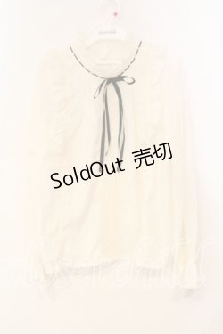 画像1: axes femme / ネックシャーリングブラウス M キナリ O-25-12-29-036-AX-BL-OW-ZT391