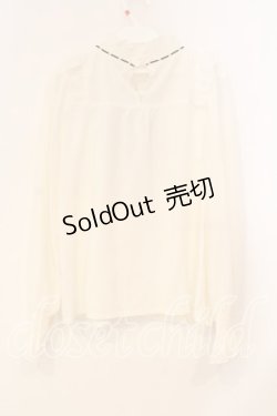 画像2: axes femme / ネックシャーリングブラウス M キナリ O-25-12-29-036-AX-BL-OW-ZT391