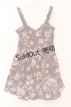 画像1: LIZ LISA / 起毛レースレースアップワンピース  ブラウン O-25-12-30-034-LO-OP-IG-OS