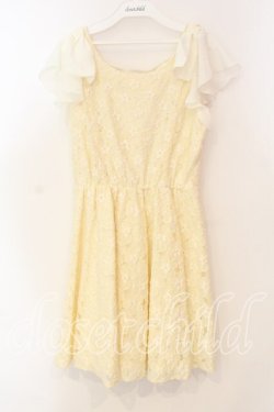 画像1: LODISPOTTO / 花レースシフォンフリルワンピース  アイボリー O-25-12-30-036-LO-OP-IG-OS