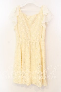 画像2: LODISPOTTO / 花レースシフォンフリルワンピース  アイボリー O-25-12-30-036-LO-OP-IG-OS