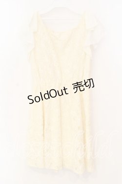 画像2: LODISPOTTO / 花レースシフォンフリルワンピース  アイボリー O-25-12-30-036-LO-OP-IG-ZT484