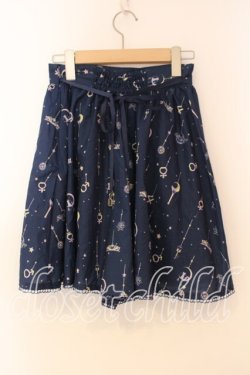 画像2: Secret Honey / セーラームーン/モチーフ総柄キュロット  ネイビー O-25-12-30-038-CA-PA-IG-OS