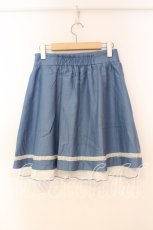 画像2: LODISPOTTO / レース配色スカート  ブルー×シロ O-25-12-30-044-LO-SK-IG-ZT538 (2)