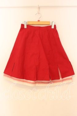 画像1: PEACE NOW / ツートーンギンガムスカート M レッド O-25-12-30-045-PU-SK-IG-OS