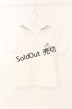 画像1: metamorphose / 半袖セーラーカットソー  シロ×クロ O-25-12-30-046-ME-TO-IG-OS