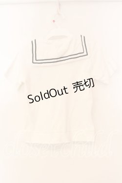 画像4: metamorphose / 半袖セーラーカットソー  シロ×クロ O-25-12-30-046-ME-TO-IG-OS
