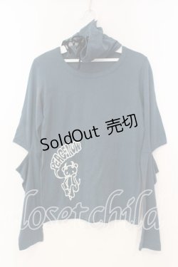 画像1: PEACE NOW / カットハイネックカットソー  ターコイズ O-25-12-30-049-PU-TO-IG-OS