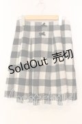 Ank Rouge / 起毛チェックスカート  シロ×クロ O-25-12-30-051-CA-SK-IG-OS