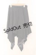 PEACE NOW / /ランダムカットスカート  ブラック O-25-12-30-052-PU-SK-IG-OS