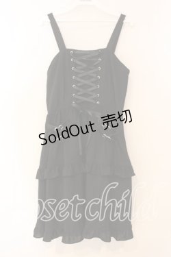 画像1: Jamie エーエヌケー / スピンドルジャンパースカート  クロ O-25-12-30-055-LO-OP-IG-OS