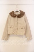 m petit by misako / ファー襟ショートコート M ベージュ O-25-12-30-061-LO-CO-OW-OS