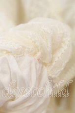画像3: AmaStacia / Salley Gardens エンパイアウエストワンピース M アイボリー×グリーン O-25-12-30-062-PU-OP-OW-ZT362 (3)