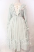 axes femme kawaii / ヴィンテージシフォンワンピース  ミント O-25-12-30-064-AX-OP-IG-OS