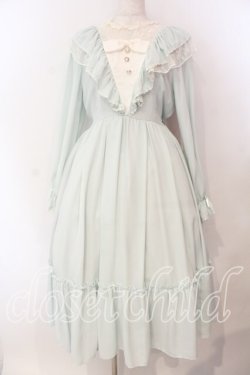 画像1: axes femme kawaii / ヴィンテージシフォンワンピース  ミント O-25-12-30-064-AX-OP-IG-OS