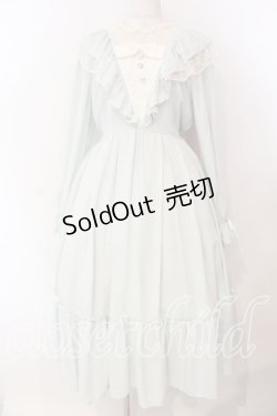 画像1: axes femme Kawaii / ヴィンテージシフォンワンピース  ミント O-25-12-30-064-AX-OP-IG-OS