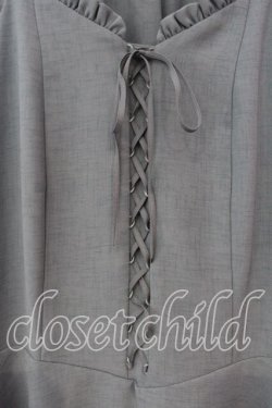 画像2: F i.n.t / フロントレースアップパフスリーブワンピース F グリーン O-25-12-30-068-0-OP-OW-OS