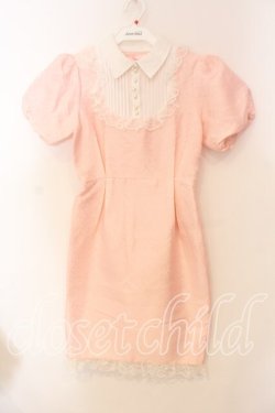 画像1: Swankiss / ハートジャガードタイトワンピース F ピンクｘシロ O-25-12-30-007-CA-OP-YM-OS